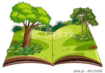 Pop up book with outdoor nature scene 89119286