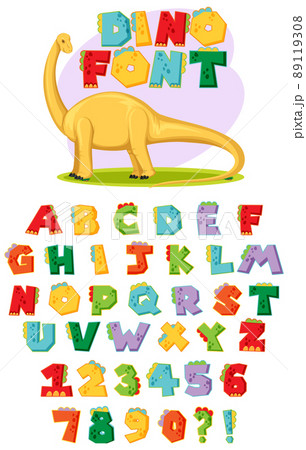 Font design for english alphabets and numbers Font design for english alphabets and numbers 89119308