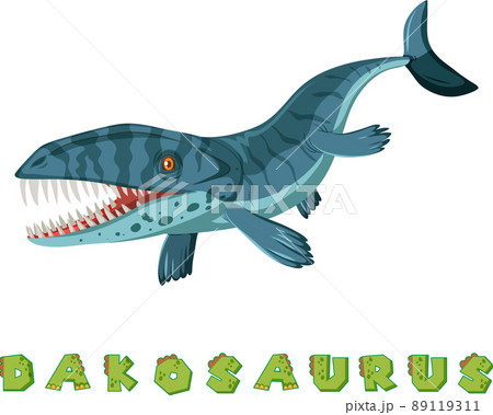 Dinosaur wordcard for dakosaurus 89119311
