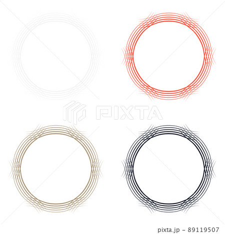 シンプルな円形フレームのイラスト素材