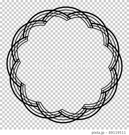 Circular frame with line pattern - Stock Illustration [89119511] - PIXTA