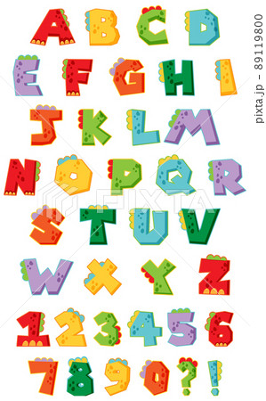 Font design for english alphabets and numbers 89119800