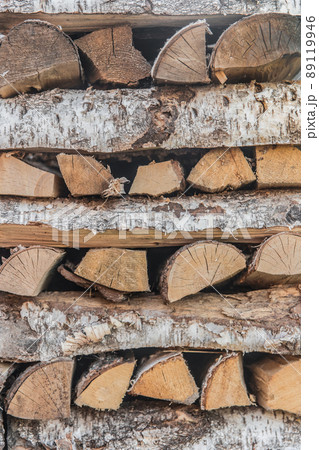 Firewood Stack Storage Wood Materials Chopped Tree Rural Pile Firewood Stack Storage Wood Materials Chopped Tree Rural Pile 89119946