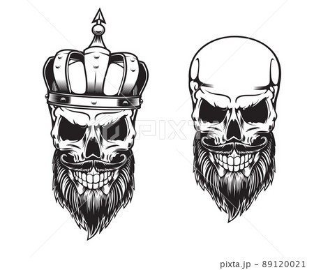 Hand Drawn Sketch Skull Crown Tattoo Stock Vector Royalty Free 741191677   Shutterstock