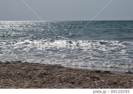 The Beach And Splashing Waves The Beach And Splashing Waves 89120295