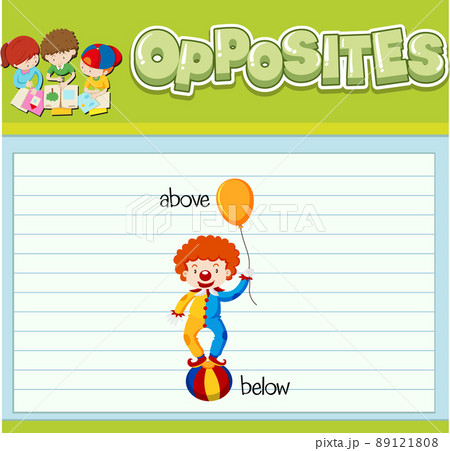 Education Word Card Of English Opposites Wordのイラスト素材
