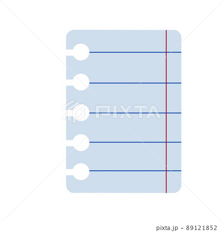 Notebook sheet. White blank page. Paper list from notepad. 89121852
