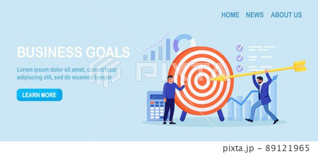 Businessman driving arrow to goal. Person sets and achieves goals. Business success achievement. Smart solution to achieve mission. Man aiming to target and hitting it Businessman driving arrow to goal. Person sets and achieves goals. Business success achievement. Smart solution to achieve mission. Man aiming to target and hitting it 89121965