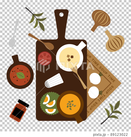 Soup cooking image illustration brown 89123022