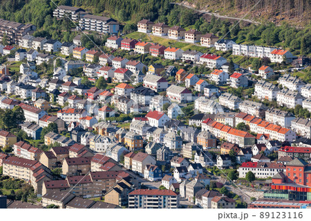 City of Bergen with residential area for housing, Norway, UNESCO World Heritage Site City of Bergen with residential area for housing, Norway, UNESCO World Heritage Site 89123116