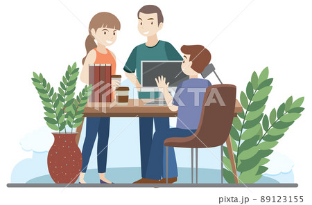 People at workplace concept in flat design 89123155