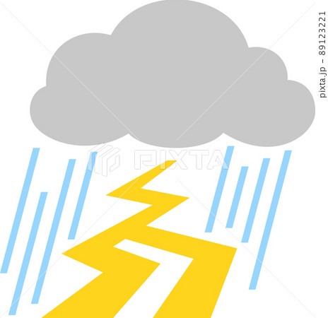 大雨と雷、嵐のアイコン 大雨と雷、嵐のアイコン 89123221