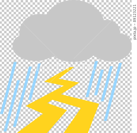 大雨と雷、嵐のアイコン 大雨と雷、嵐のアイコン 89123221