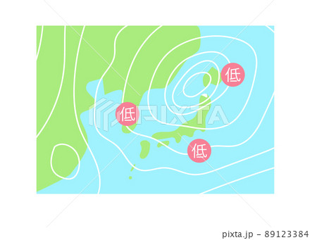 低気圧 天気図イラスト 低気圧 天気図イラスト 89123384