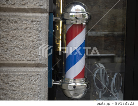 barber shop sign red white and blue 89123522