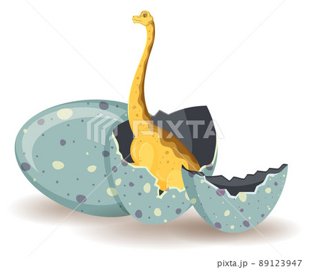 Brachiosaurus hatching from egg 89123947