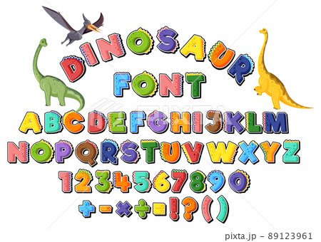 Font design for english alphabets and numbers 89123961