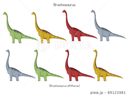 Brachiosaurus in different colors 89123981