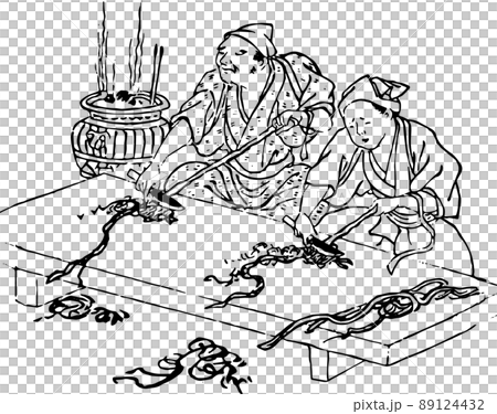 和紙作りの工程_削り 89124432