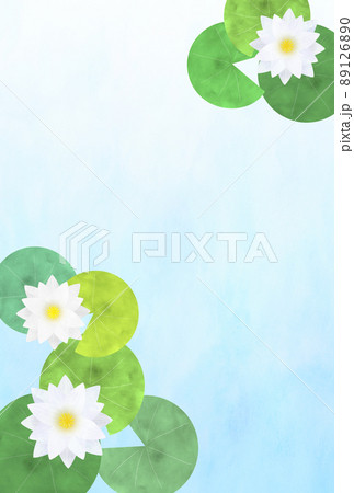 睡蓮　水彩風 89126890