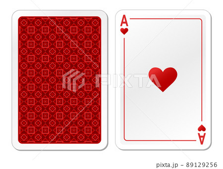 Ace of Hearts. Playing cards isolated on white Ace of Hearts. Playing cards isolated on white 89129256