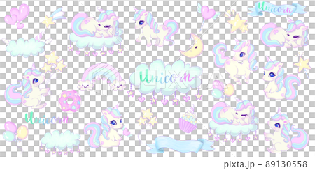 Cute unicorn set 89130558