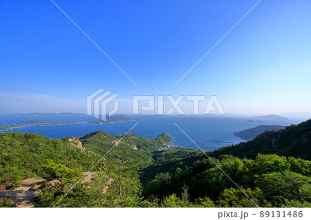 火山(倉橋島)から鹿島 四国 山口県方面を望む 89131486