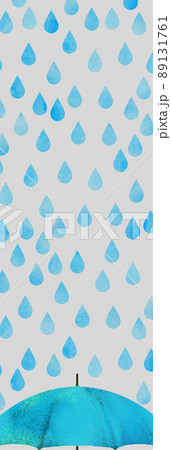 雨の日のカラフルな傘  縦長 2 89131761