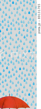 雨の日のカラフルな傘  縦長 7 89131765