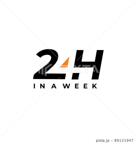 24 hours service icon logo design 89131947