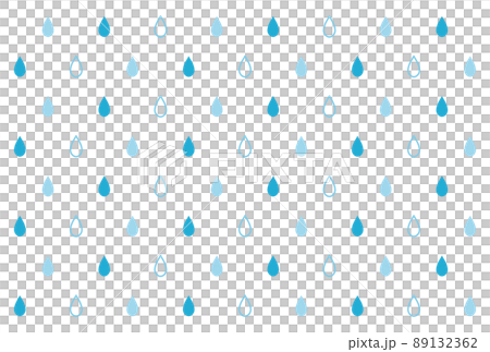 シンプルな3色の雨のシームレスパターン　雫　青　水色　背景　素材 89132362