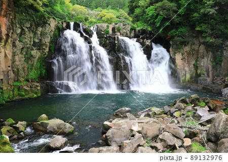 【宮崎県】新緑の関之尾滝(日本の滝百選) 【宮崎県】新緑の関之尾滝(日本の滝百選) 89132976
