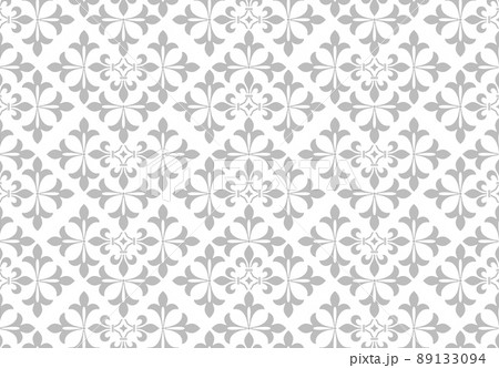 Flower geometric pattern. Seamless vector background. White and gray ornament. Ornament for fabric, wallpaper, packaging. Decorative print. 89133094