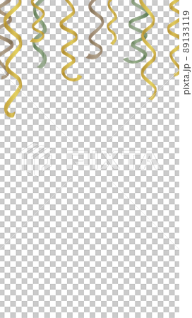 パーティーで天井から吊り下げる飾りの背景素材_吊るすリボン_16:9 89133119