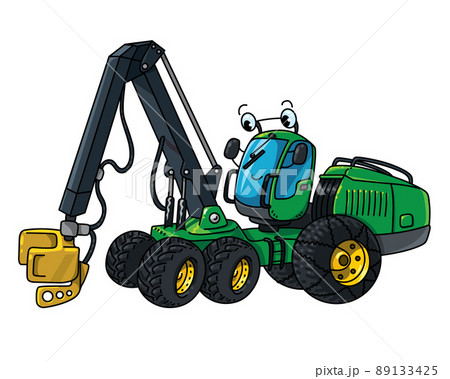 Funny harvester with a saw Forestry cars machinery Funny harvester with a saw Forestry cars machinery 89133425