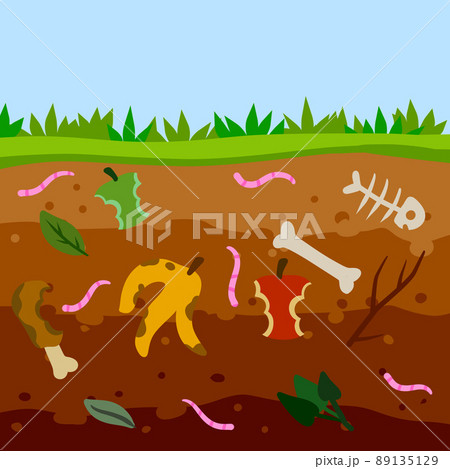 worms in dirt clipart