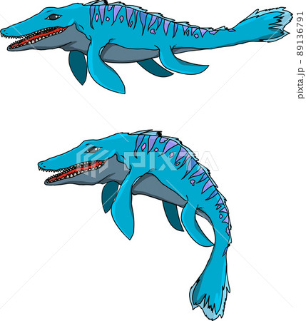 海を泳ぐモササウルス 海を泳ぐモササウルス 89136791