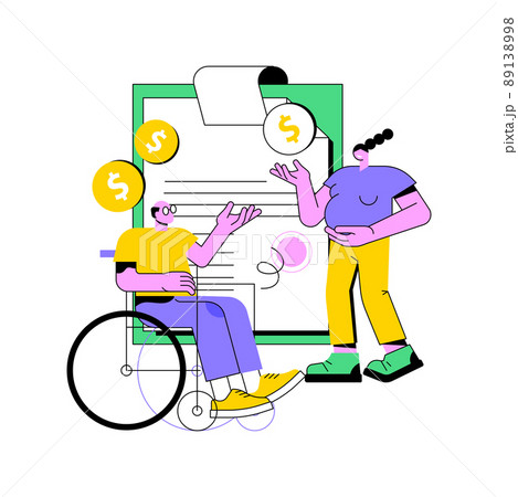 Leave on social grounds abstract concept vector illustration. Labour code, special leave, absence from work, pregnant woman, family with children, care for sick, paid vacation abstract metaphor. 89138998