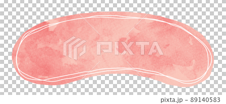 彩色框架水彩粉紅色 89140583