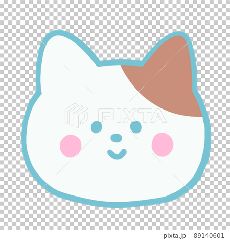 可愛的貓臉手繪 89140601