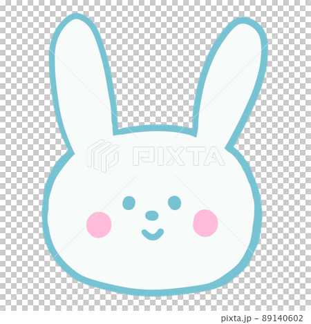 可愛的兔子臉手繪 89140602