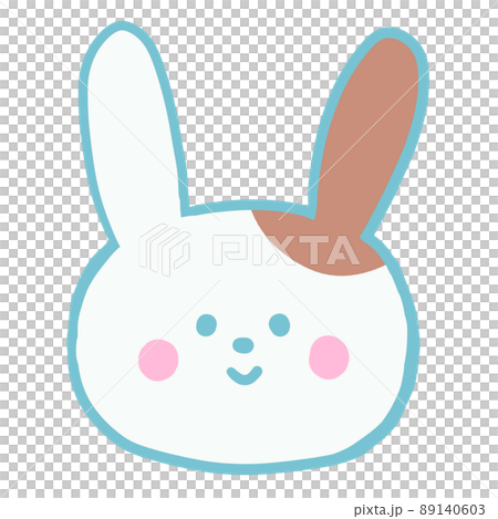 可愛的兔子臉手繪 89140603