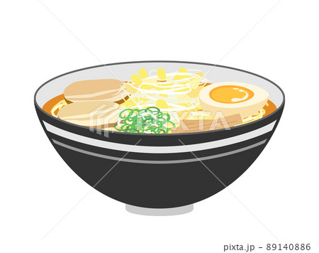 味噌ラーメンをイメージしたイラストのイラスト素材 1406