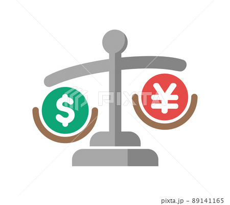 ドル円 為替レート ( 円安ドル高 ) ベクターアイコン 89141165