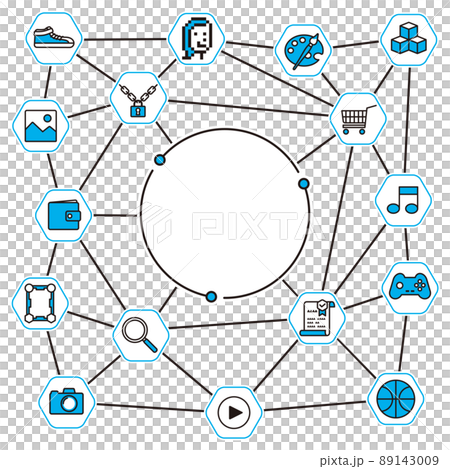 NFTのかわいいイメージイラスト　正方形 白バック　文字なし 89143009