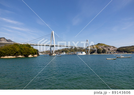 ゆめしま海道 弓削大橋(愛媛県上島町 弓削島と佐島) ゆめしま海道 弓削大橋(愛媛県上島町 弓削島と佐島) 89143606