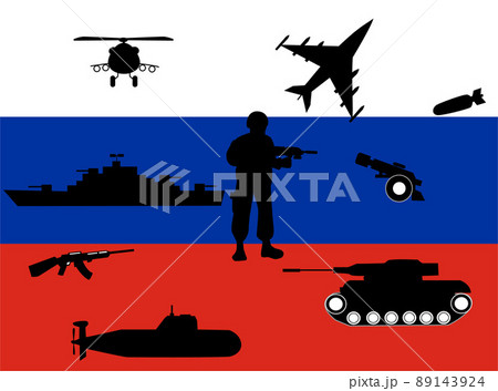 ロシアの軍隊を表しているイラスト素材です。 ロシアの軍隊を表しているイラスト素材です。 89143924