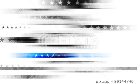 Grunge black USA flag with blue stripe 89144746