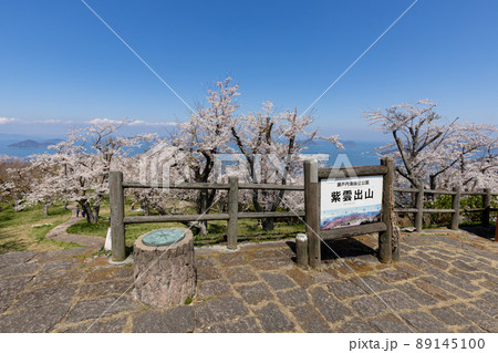 紫雲出山（しうでやま）山頂からの眺め（香川県三豊市） 89145100