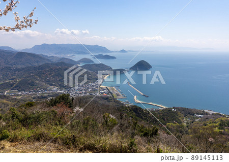 紫雲出山（しうでやま）山頂からの眺め（香川県三豊市） 89145113